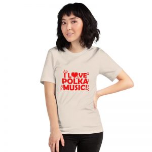 I love Polka Unisex Short Sleeve T-Shirts - Image 4