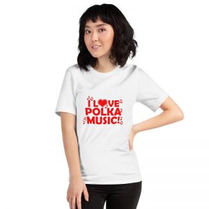 I love Polka Unisex Short Sleeve T-Shirts - Image 6