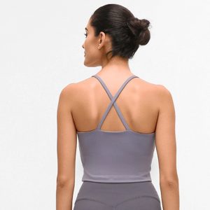 Sexy Plain Fitness Workout Crop Tops - Image 2
