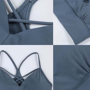 Soft Naked-feel Fabric Yoga Fitness Crop Tops - Image 7