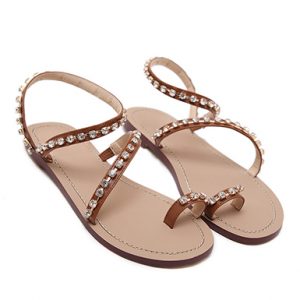 Two Strapped Sandals - Sequined - Image 2