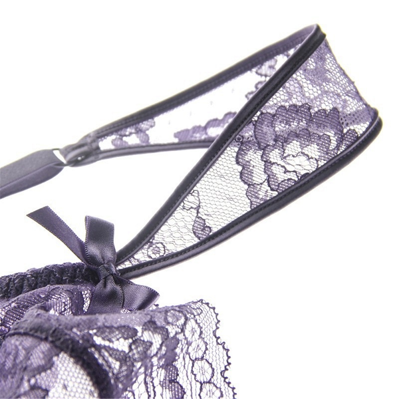 Bow Floral Temptation Solid Bra Panties Sets - Power Day Sale