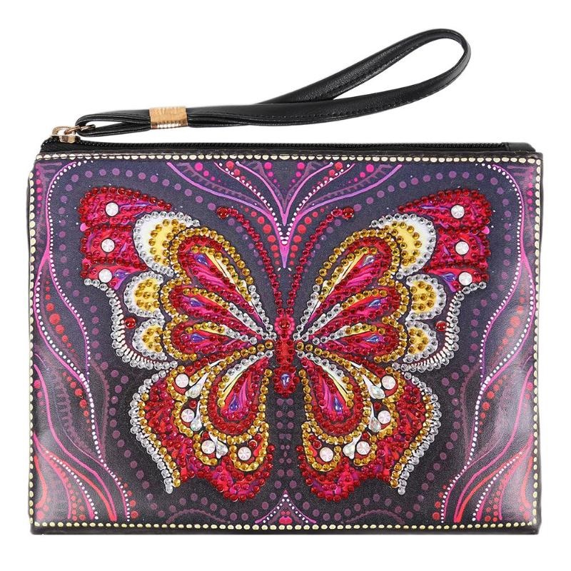 Clutch DIY Butterfly Special Shaped Diamond Painting Wristlet Wallet
