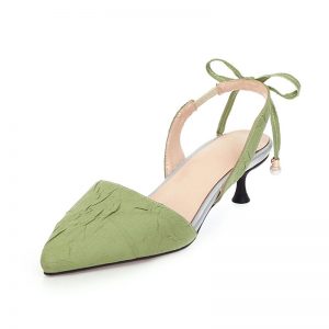 Fashion Pointed Toe Low Heel Sandal - Image 2