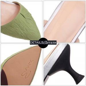 Fashion Pointed Toe Low Heel Sandal - Image 5