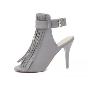 Gladiator Sexy Peep Toe Slingback Tassel Sandals - Image 2