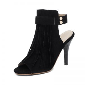 Gladiator Sexy Peep Toe Slingback Tassel Sandals - Image 7