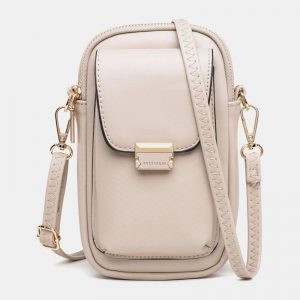 Solid Zipper Crossbody Shoulder Bag - Image 6