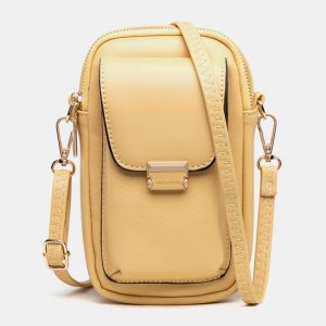 Solid Zipper Crossbody Shoulder Bag