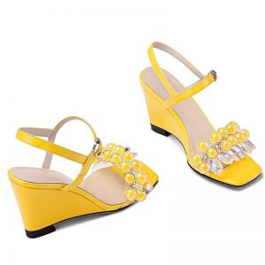 Wedges High Heels Crystal Fashion Sandals - Image 4