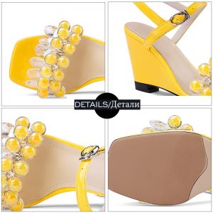 Wedges High Heels Crystal Fashion Sandals - Image 6