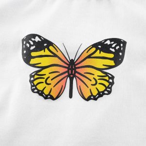 Butterfly Printed Strappy Camis Tops - Image 10