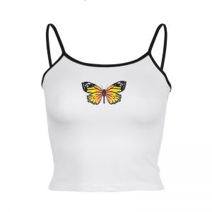Butterfly Printed Strappy Camis Tops - Image 7