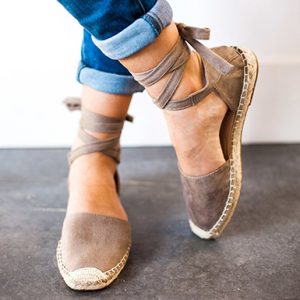 Flat Espadrilles - Decorative Stitching - Image 5