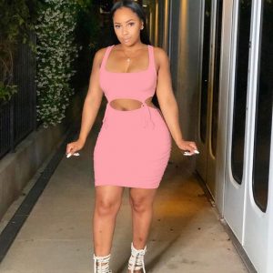 Hollow Out Sleeveless Crop Top Mini Skirt - Image 15