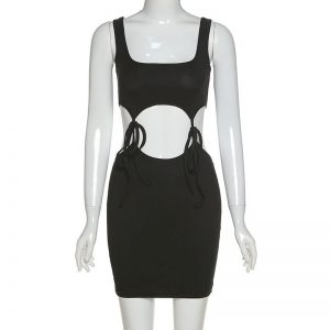 Hollow Out Sleeveless Crop Top Mini Skirt - Image 8