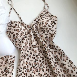 Leopard Printing Sleepwear 3 Pieces Set - Image 5