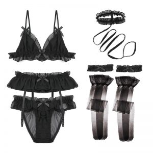 Stocking Garter Lace Bra Set - Image 5