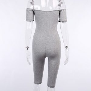 Solid Fashion Elastic Outfit Casual Skinny Playsuit - Image 4