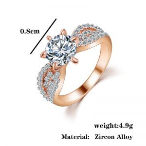 Fashion Crystal Rings Big Cubic Zircon Wedding Ring - Image 3