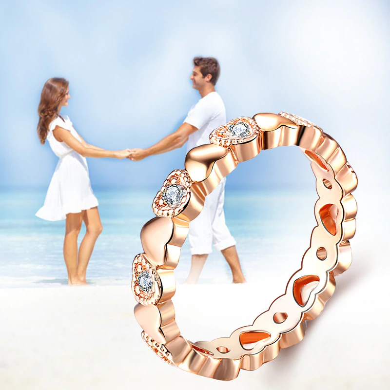 Fashion Engagement Wedding Jewelry Cubic Zirconia Ring