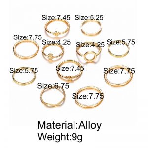 Geometric Cross Multilayer Rings Set - Image 5