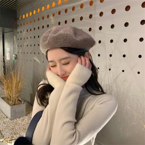 Knitted Pullover Elegant Lace Up A-line Sweater Dress - Image 2