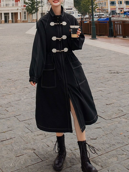 Duffle Casual Polyester Long Sleeve Overcoat Lolita Outwear