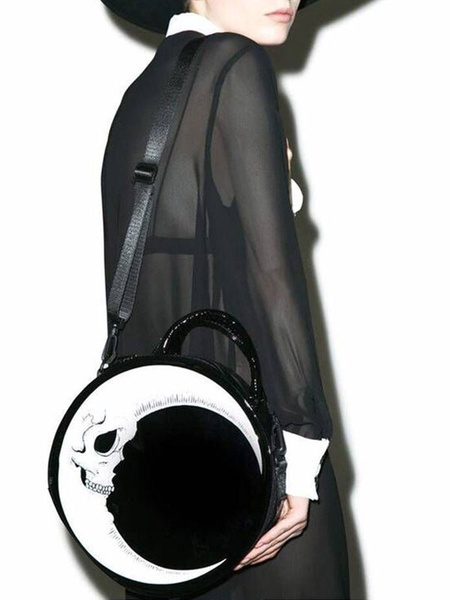 Gothic Lolita Skull PU Leather Cross Body Bag