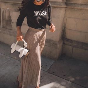 Vintage Elegant Streetwear Long Pleated Skirts - Image 5