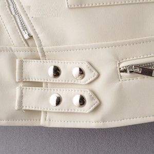 Zipper motorcycle lapel handsome jacket retro coat - Image 10