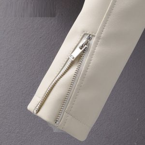 Zipper motorcycle lapel handsome jacket retro coat - Image 14