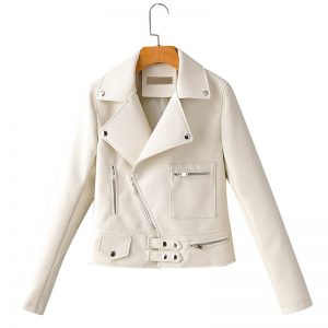 Zipper motorcycle lapel handsome jacket retro coat - Image 4
