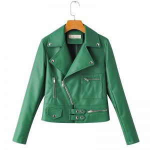 Zipper motorcycle lapel handsome jacket retro coat - Image 5