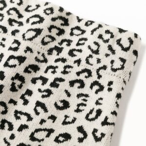 Fashion Vintage Elastic High Waist Leopard Knitted Street Wear Skirt - Image 8