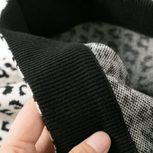 Fashion Vintage Elastic High Waist Leopard Knitted Street Wear Skirt - Image 9