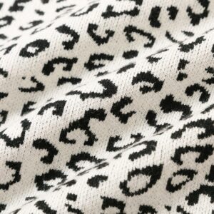 Fashion Vintage Elastic High Waist Leopard Knitted Street Wear Skirt - Image 11