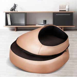 Heating 3D Roller Shiatsu Kneading PU Leather Massage