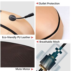 Heating 3D Roller Shiatsu Kneading PU Leather Massage - Image 4