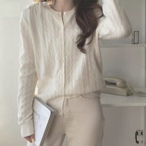 Long Sleeve Chic Knitted Cardigans - Image 2