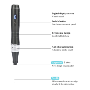 Microneedle Pen Therapy bb glow Beauty Machine Digital Display with 6pcs Cartridges Needles - Image 4