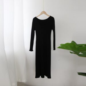 Square Collar Elegant Patchwork Dress - Image 10