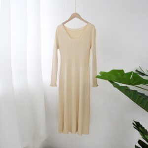 Square Collar Elegant Patchwork Dress - Image 3