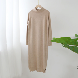 Turtleneck Knitted Long Sweater Dresses - Image 2