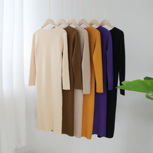 V Neck Solid Basic Bodycon Dresses - Image 2