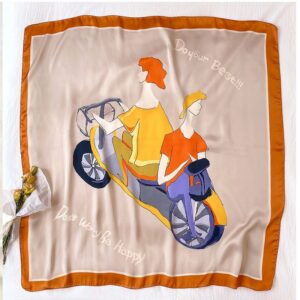 Cartoon Print Square Neck Scarf - Image 5