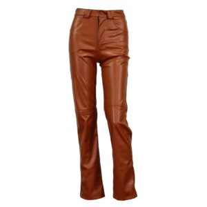 Casual High Waist Loose Long Trousers Goth Leather Pants - Image 20
