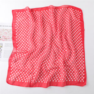 Chiffon Dot Print Square Neck Scarf - Image 7