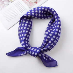Chiffon Dot Print Square Neck Scarf