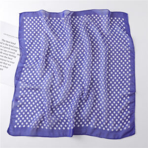 Chiffon Dot Print Square Neck Scarf - Image 2